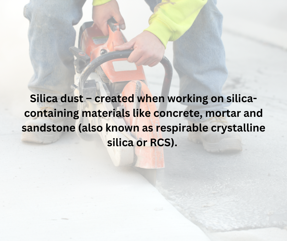 Silica dust in the workplace